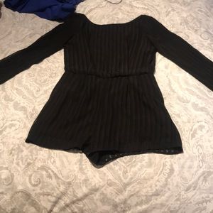 Black long sleeve romper